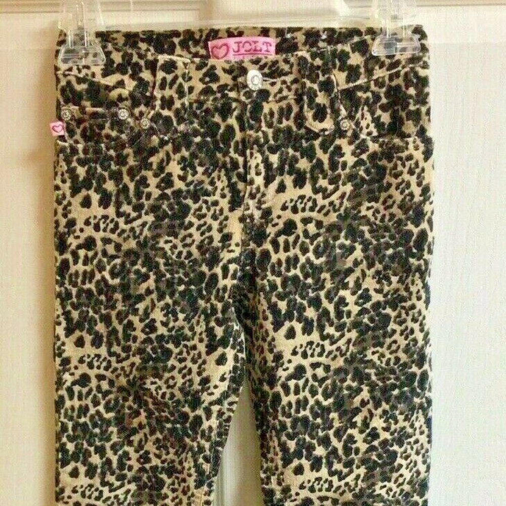 Jolt Girls Leopard Corduroy Stretch Jeans Size 10